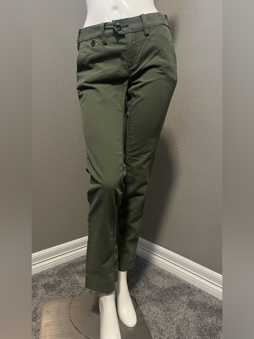 Women's G1 BASIC GOODS Sage Low- Rise  Crop Trousers Pants Size 4